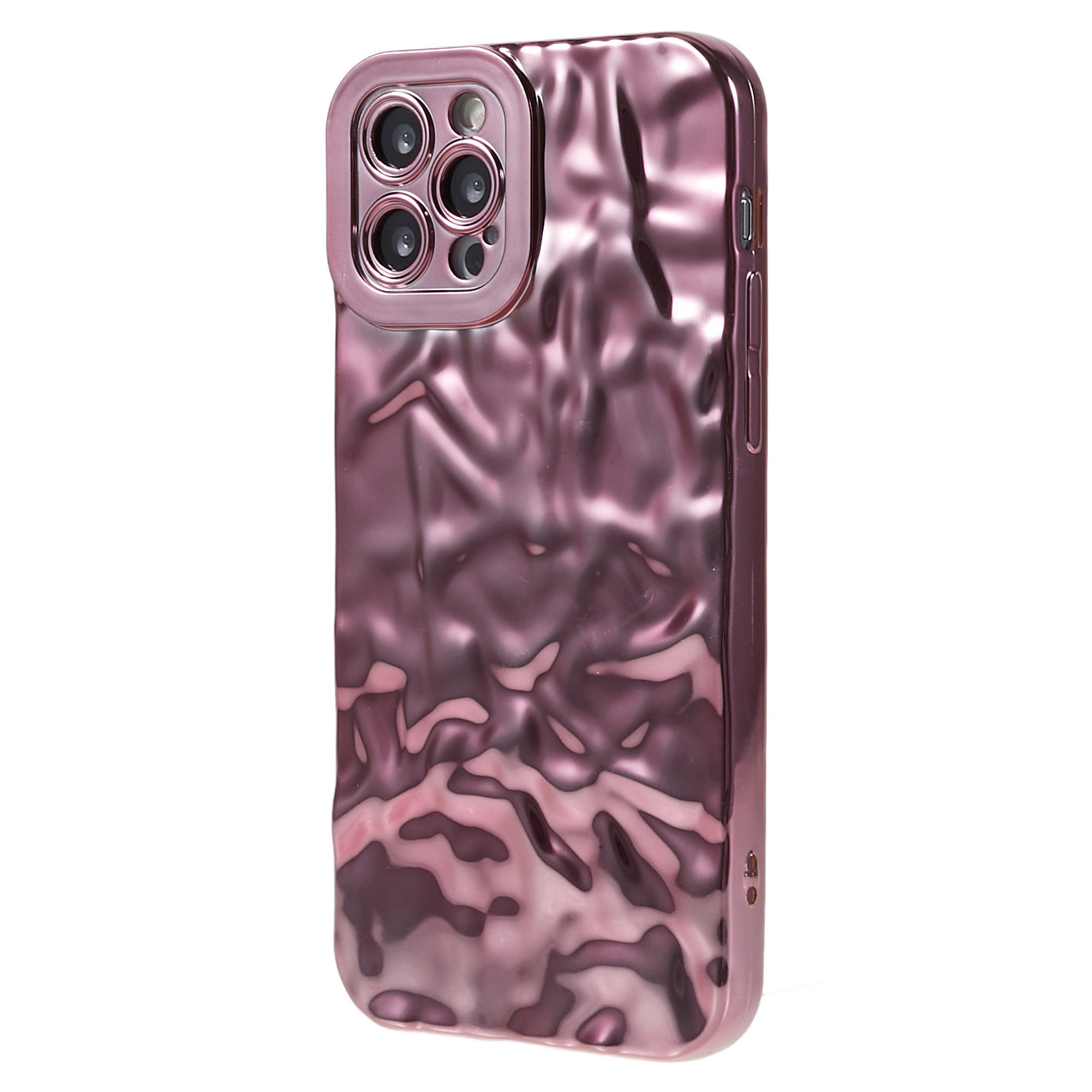 Electroplating Phone Case for iPhone 12 Pro Wrinkled Uneven Anti-scratch TPU Cover Electroplating Phone Case for iPhone 12 Pro Wrinkled Uneven Anti-scratch TPU Cover